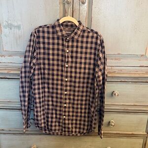 Bonobos Black and Brown Plaid Casual Shirt